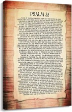 Psalm 35 Bible Verse Wall Art Scripture Poster Landscape Painting Bedroom Decor