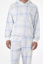 Jordan Essentials Fleece White/Carolina Blue Sweatsuit Size Medium