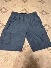Hurley Boys Large H2O Dri Cargo Hybrid Shorts Gray Youth Size L 12-13