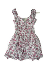 Hollister Dress Size M short White and Pink Flowers with Built in pockets NWT
