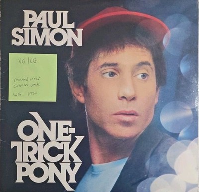 Paul Simon One Trick Pony Vinyl Record VG/VG WB 56846 1980