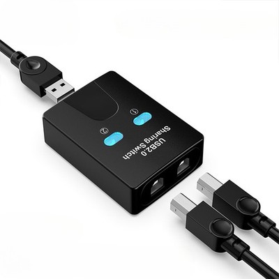 USB 2.0 Printer Sharing Switch - 2 Input 1 Output for 2 Computers