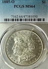 1885-O MS64 Exquisite PCGS New Orleans Mint Morgan Silver Dollar