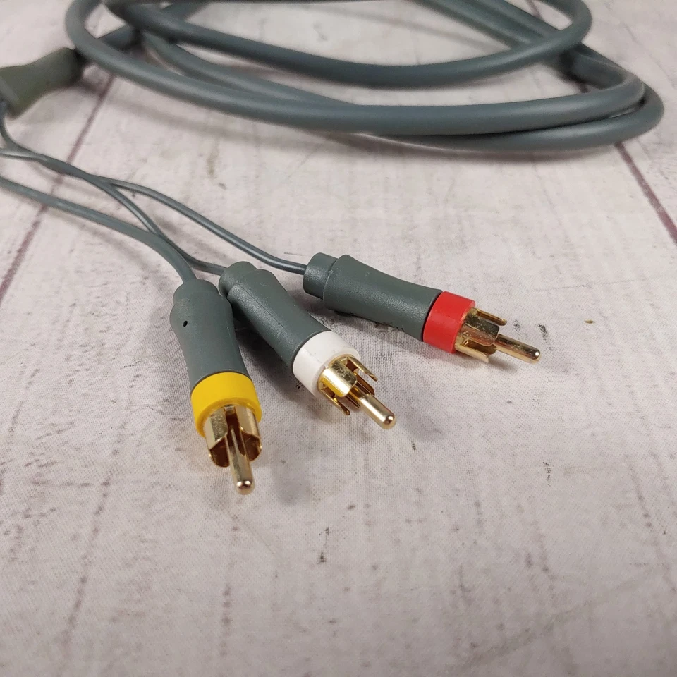 Official Microsoft Xbox 360 Composite AV Cable Yellow Red - Genuine OEM TESTED - Image 2 of 3