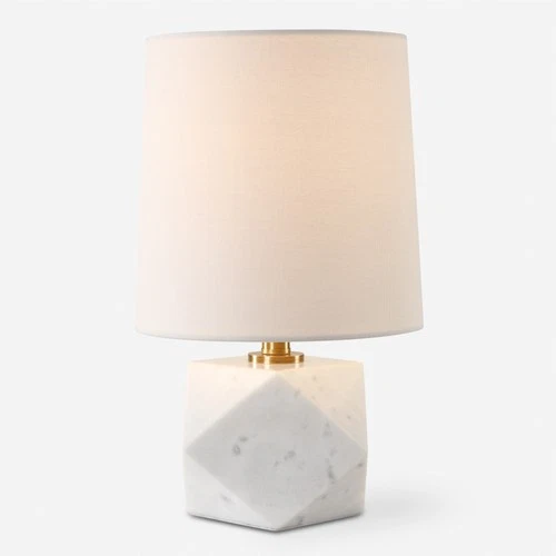 Uttermost 30415-1 A Cut Above 15" Tall Buffet Table Lamp - White - Picture 1 of 5