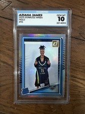Panini Donruss 2025 Aziaha James #95 Dallas Wings Rated Rookie Holo Diamond 10