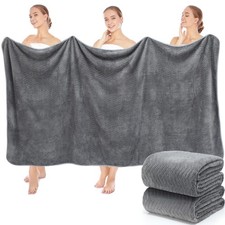 2 Pack 40 x 80 Inch Jumbo Extra Large Bath Sheet Towels Set, Oversized Quick ...