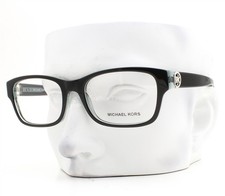 Michael Kors Eyeglasses MK8001 3001 Glasses Black Crystal Teal Outline with Case