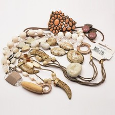 Mixed Vintage Fashion/Costume Jewelry includes Necklaces, Earrings, Bangle Cuff