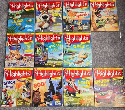Highlights Magazine 2018 Set - 11 Issues January to July & September to December