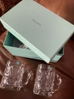 Vintage Tiffany & Co. Crystal Rock Cut Beer Mugs Glasses Set of 2 Gorgeous NIB