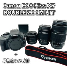 Canon EOS Kiss X7 DSLR Camera w/ 3 Lenses Beginner Set Used