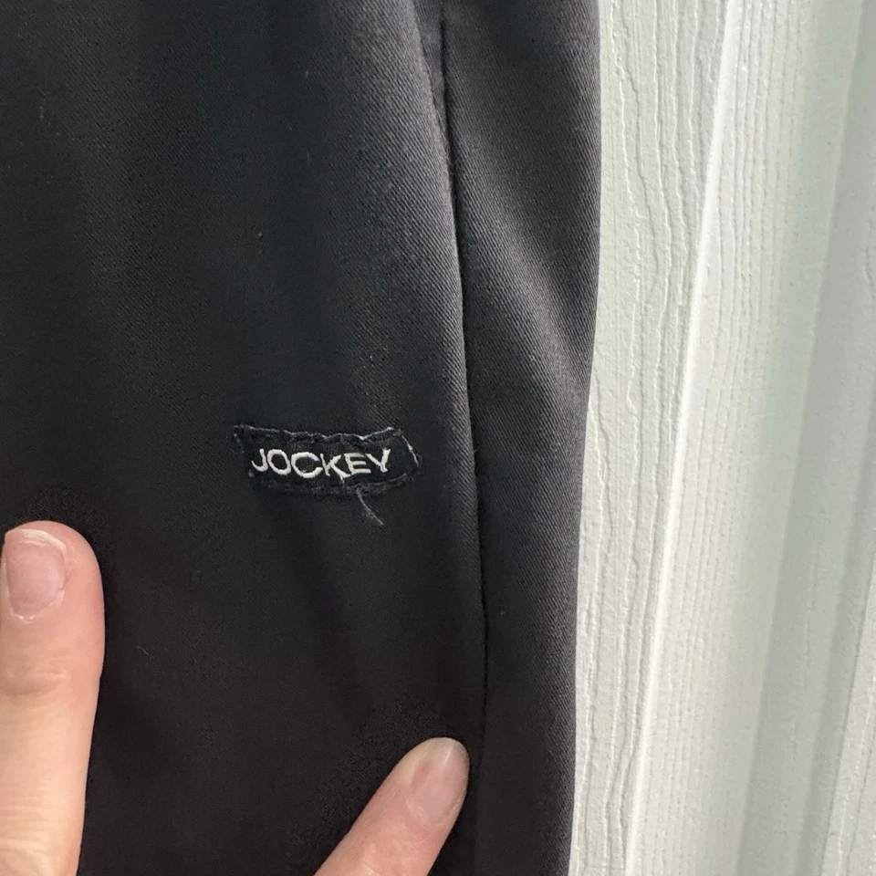 Pantalones Médicos Jockey Para Mujer Talla Pequeña Medianos Sólidos Negros Cintura Elástica Foto 3 de 4