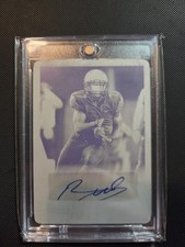 2018 Leaf Ultimate Draft Football Ralph Webb Black Plate 1/1 Autograph #BA-RW1
