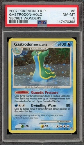 Pokemon Gastrodon East Sea Secret Wonders Holo Rare #8 PSA 8