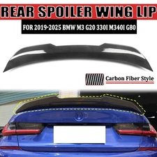 For 2019-25 BMW G20 330i M340i G28 Carbon Color PSM Style Highkick Trunk Spoiler