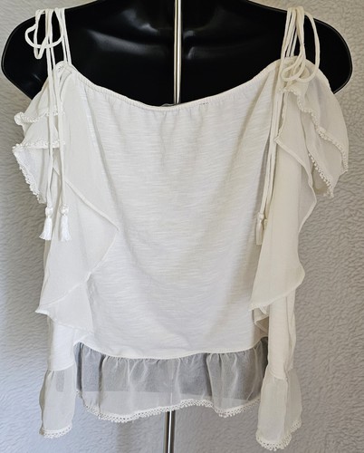 White House Black Market Womens Shirt Top Blouse Size L Large White - Picture 8 of 24