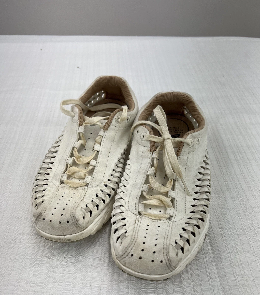 Nike Mayfly Woven Low Trainers 833802 100 Off White Brown US Size 8