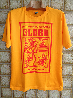 T-SHIRT - BISCOITO GLOBO COOKIES - RIO DE JANEIRO COPACABANA BEACH BRAZIL 