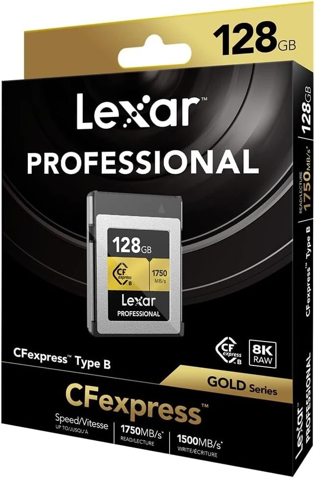 Lexar CF Professional CFexpress Type B Card Gold Series 128GB 256GB 512GB 1TB - Image 3 of 4