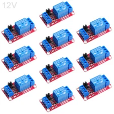 10pcs 12V Relay Module Switch Board 1 Channel High Low Level Triger Optocoupler