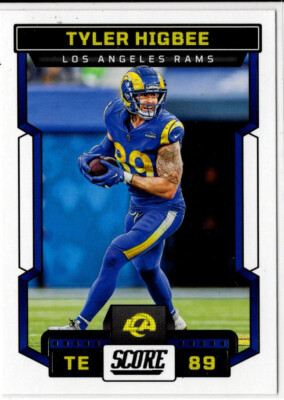 2023 Panini Score Football Tyler Higbee No. 163 Los Angeles Rams