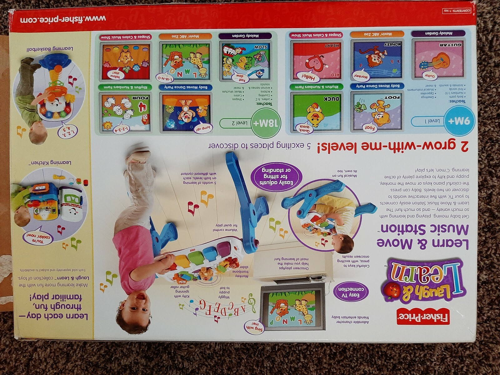 fisher price learn and move music station