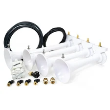 HornBlasters White Shocker XL Train Horn - Extremely Loud - For Cars & Trucks