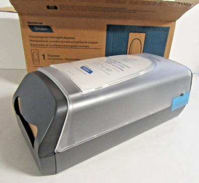 Cascades PRO Holds 600 Tandem Countertop Napkin Dispenser Gray (C431)
