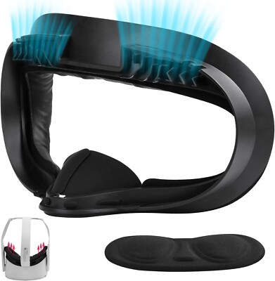 VR Facial Interface and Foam Replacement Set for Oculus Meta Quest 2 | Removable