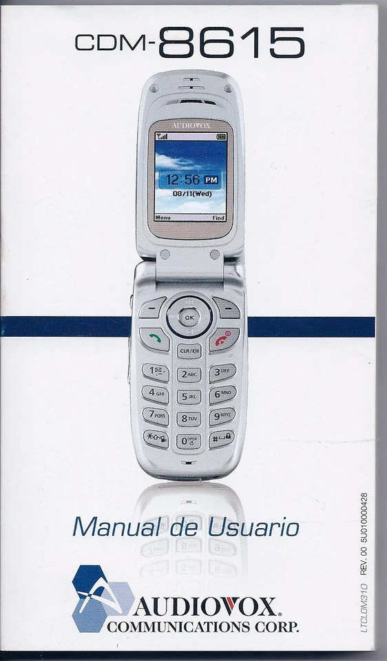 AUDIOVOX CELL PHONE CDM-8615 OWNER'S MANUAL ENGLISH & SPANISH - Image 2 of 2