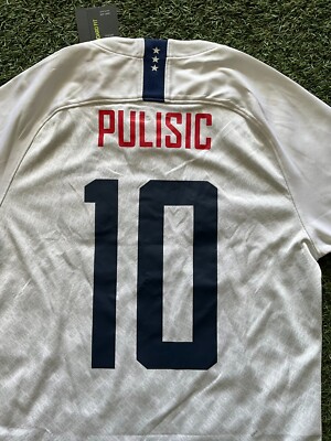 Nike USA Women's Team Men's Home Jersey 2019 Legend Pulisic #10