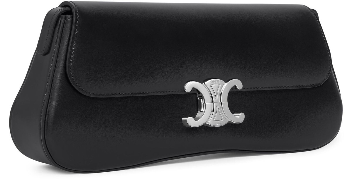 CELINE｜SHOULDER BAGS (MEDIUM CELINE LOLA BAG IN SHINY C CELINE Lola Medium $3300 Black Shiny Calfskin Shoulder Bag