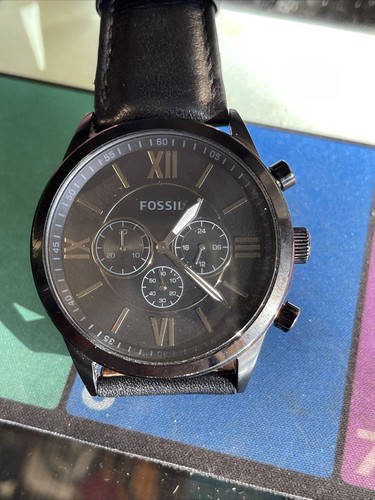 Fossil BQ1777 Mens Watch Black Leather 