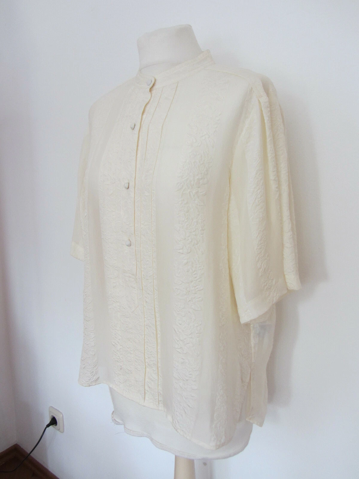 elegante camicetta di Tory Burch taglia 6 (taglia tedesca 38 40) beige 100% seta