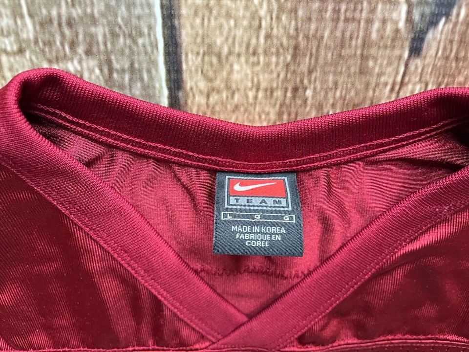 VINTAGE NIKE TEAMS FOOTBALL JERSEY BLANK WASHINGTON NFL COLORS MENS