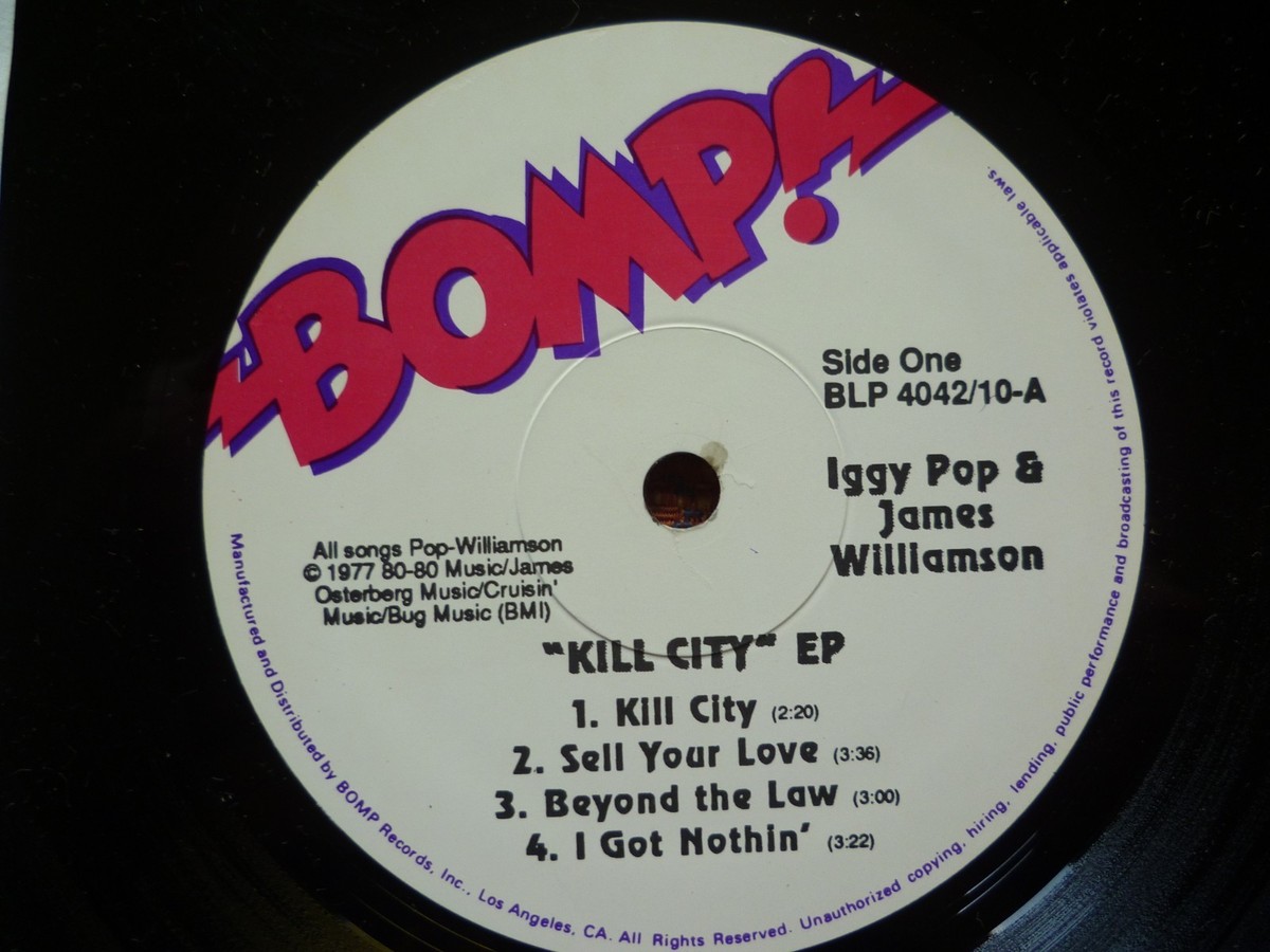 IGGY POP & JAMES WILLIAMSON - Kill City ( 10 '' LP - Limited