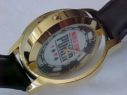 Vintage Jules Jurgensen World Series Of Poker Quartz reverso New In The Box