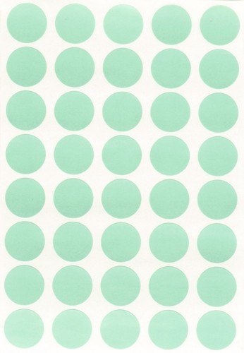 Dot Stickers Pastel Green in Various Sizes (8MM-25MM) Color Label in 15 Sheets - Picture 15 of 18