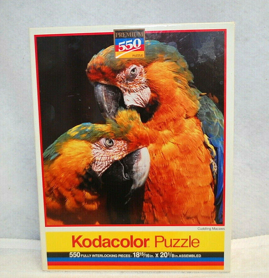 Jigsaw Puzzles Kodacolor Cuddling Macaws, Grizzly Bear & Tiger  Lot of 3  S9388 - Image 3 of 4