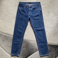 Asket 31x30 Blue Washed Denim Jeans Slim Fit Made in Italy