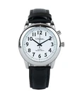 Lifemax Mens Talking Watch with Black Leather Strap