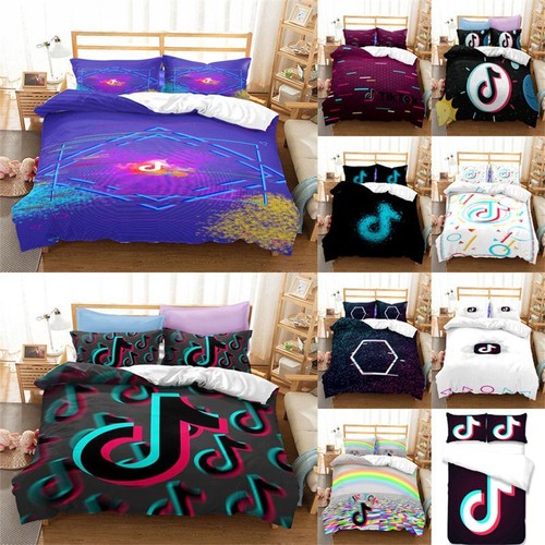 Tik Tok Bedding Set Fashion Duvet Cover With Pillowcases Size For Home