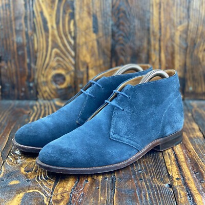 J Crew Bennett 05704 Men's Chukka Boots Navy Blue Suede
