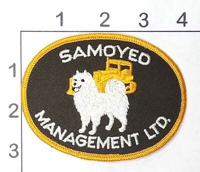 Samoyed Management Patch LTD Embroidered Iron Uniform Vintage Dog Tractor