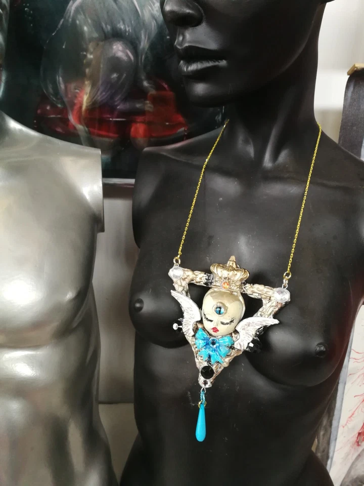 ángel de la guarda joyería collar protección amuleto colgante poder mágico talismán Foto 2 de 4