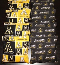 CORNHOLE BEAN BAGS made w APPALACHIAN STATE University Mountaineers Fabric
