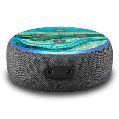 2er Set Aufkleber Marmor Türkis passend für Alexa Echo Dot Gen.3 Assist R137-25