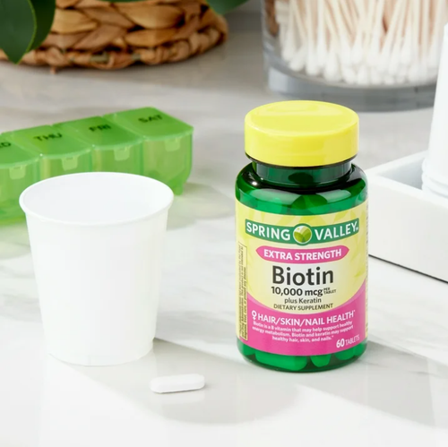 Spring Valley Biotin Plus Keratin Tablets, 10000 mcg 60 Ct, || Free & Fast Ship - Picture 4 of 8