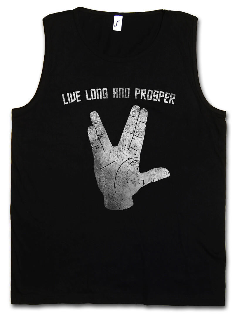 ALTRA LIVE LONG AND PROSPER II TANK TOP Star Spock Finger Trek saluto vulcanico